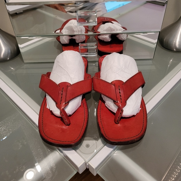 Ralph Lauren 100% Leather Sandals, Made in Italy - Picture 2 of 6